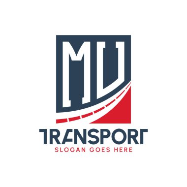 MU Taşımacılık Logosu Tasarımı. Modern MU Kargo Logosu, Ulaştırma Şirketi ve Filo İşletmeleri