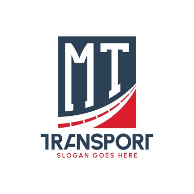 MT Taşımacılık Logosu Tasarımı. Modern MT Karayolu Teslimat Logosu, Ulaştırma Şirketi ve Filo İşletmeleri