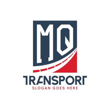 Harf MQ Nakliye Logosu Tasarımı. Modern MQ Karayolu Teslimat, Ulaştırma Şirketi ve Filo İşletmeleri Logosu