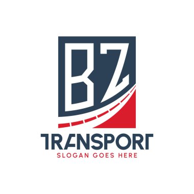 Harf BZ Nakliye Logosu Tasarımı. Modern BZ Kargo, Ulaştırma Şirketi ve Filo İşletmeleri Logosu