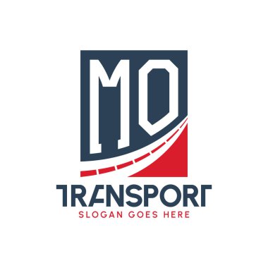 Harf MO Taşımacılık Logosu Tasarımı. Modern MO Kargo Logosu, Ulaştırma Şirketi ve Filo İşletmeleri