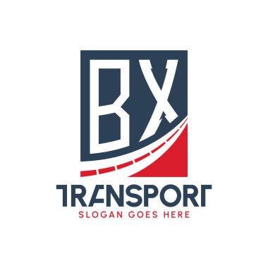 Harf BX Nakliye Logosu Tasarımı. Modern BX Kargo Logosu, Ulaştırma Şirketi ve Filo İşletmeleri