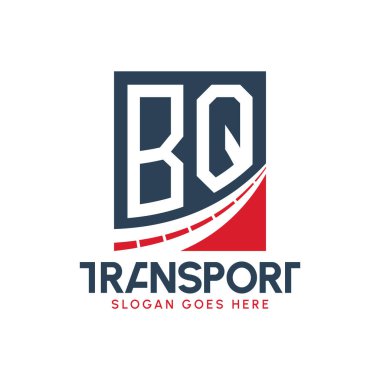 Harf BQ Nakliye Logosu Tasarımı. Modern BQ Kargo Logosu, Ulaştırma Şirketi ve Filo İşletmeleri