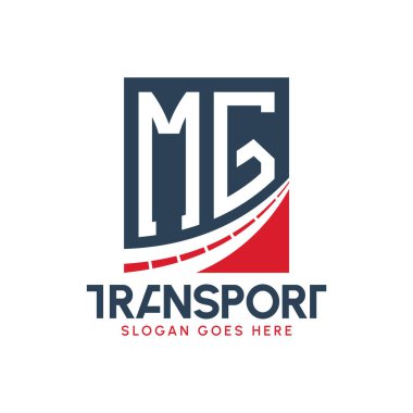 Harf MG Nakliye Logosu Tasarımı. Modern MG Kargo, Ulaştırma Şirketi ve Filo İşletmeleri Logosu