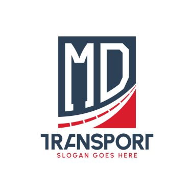 Harf MD Nakliye Logosu Tasarımı. Modern MD Taşımacılık, Nakliye Şirketi ve Filo İşletmeleri Logosu