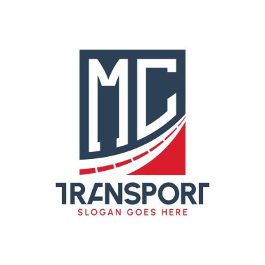MC Taşımacılık Logosu Tasarımı. Modern MC Karayolu Teslimat, Ulaştırma Şirketi ve Filo İşletmeleri Logosu