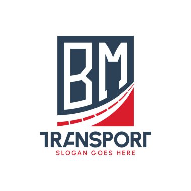 BM Harfi Taşımacılık Logosu Tasarımı. Modern BM Kargo, Ulaştırma Şirketi ve Filo İşletmeleri Logosu