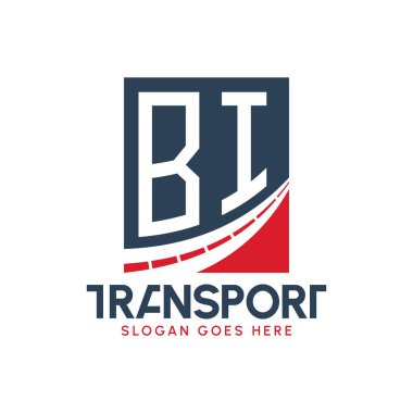 Harf BI Nakliye Logosu Tasarımı. Modern BI Kargo, Ulaştırma Şirketi ve Donanma Şirketi Logosu