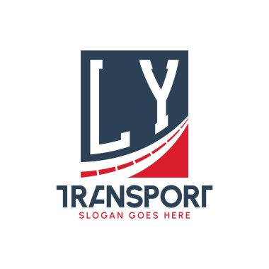 LY Harfi Nakliye Logosu Tasarımı. Modern LY Taşımacılık, Nakliye Şirketi ve Filo İşletmeleri Logosu
