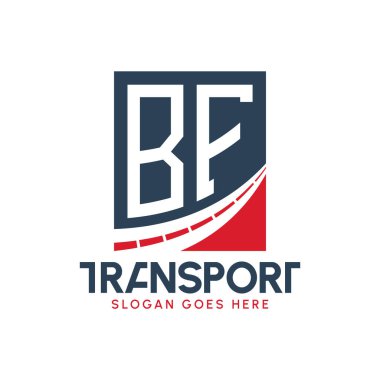 Harf BF Nakliye Logosu Tasarımı. Modern BF Kargo Logosu, Ulaştırma Şirketi ve Filo İşletmeleri