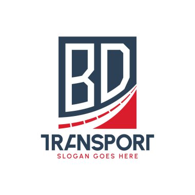 Harf BD Nakliye Logosu Tasarımı. Modern BD Karayolu Teslimat Logosu, Ulaştırma Şirketi ve Filo İşletmeleri