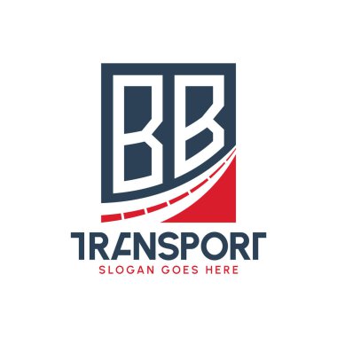 Harf BB Nakliye Logosu Tasarımı. Modern BB Karayolu Teslimat Logosu, Ulaştırma Şirketi ve Filo İşletmeleri