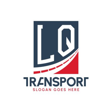 LQ Taşımacılık Logosu Tasarımı. Modern LQ Karayolu Teslimat Logosu, Ulaştırma Şirketi ve Filo İşletmeleri