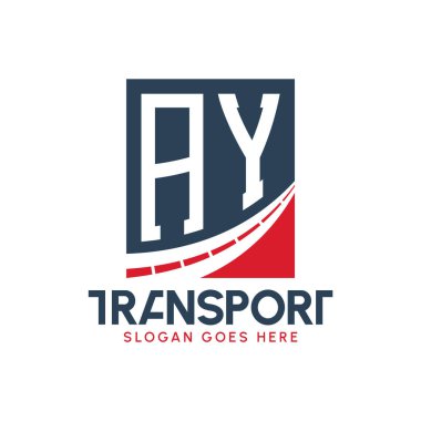 Harf AY Nakliye Logosu Tasarımı. Modern AY Taşımacılık, Nakliye Şirketi ve Filo İşletmeleri Logosu