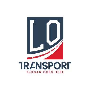 LO Nakliye Logosu Tasarımı. Modern LO Karayolu Teslimat Logosu, Ulaştırma Şirketi ve Filo İşletmeleri