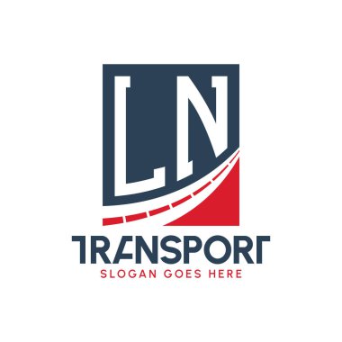 LN Taşımacılık Logosu Tasarımı. Modern LN Kargo Logosu, Ulaştırma Şirketi ve Filo İşletmeleri