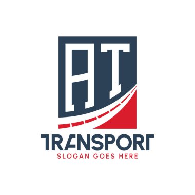 Harf AT Nakliye Logosu Tasarımı. Modern AT Yol Teslimat Logosu, Nakliye Şirketi ve Filo İşletmeleri