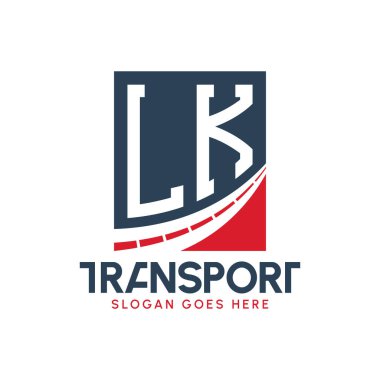 LK Taşımacılık Logosu Tasarımı. Modern LK Karayolu Teslimat, Ulaştırma Şirketi ve Filo İşletmeleri Logosu