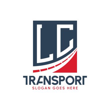 LC Taşımacılık Logosu Tasarımı. Modern LC Karayolu Teslimat, Ulaştırma Şirketi ve Filo İşletmeleri Logosu