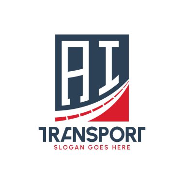 Harf AI Taşımacılık Logosu Tasarımı. Modern AI Kargo Logosu, Ulaştırma Şirketi ve Filo İşletmeleri