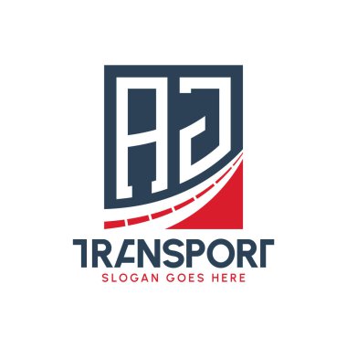 Harf AJ Nakliye Logosu Tasarımı. Modern AJ Kargo, Ulaştırma Şirketi ve Filo İşletmeleri Logosu