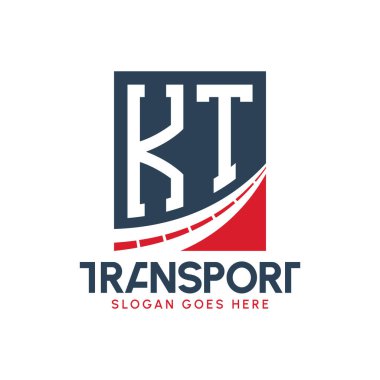 Harf KT Nakliye Logosu Tasarımı. Modern KT Kargo, Taşımacılık Şirketi ve Filo İşletmeleri Logosu