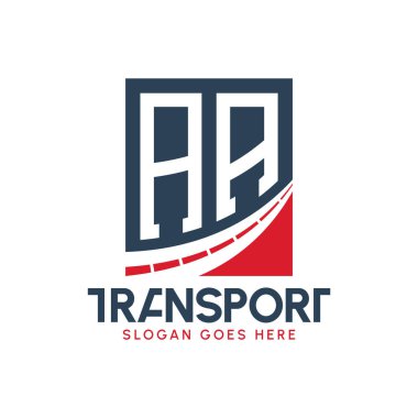 Adsız Alkolikler Nakliye Logosu Tasarımı. Modern AA Kargo, Ulaştırma Şirketi ve Filo İşletmeleri Logosu