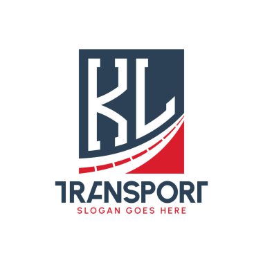 KL Taşımacılık Logosu Tasarımı. Modern KL Kargo, Ulaştırma Şirketi ve Filo İşletmeleri Logosu