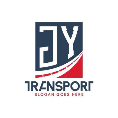 Harf JY Nakliye Logosu Tasarımı. Modern JY Kargo, Ulaştırma Şirketi ve Donanma Şirketi Logosu