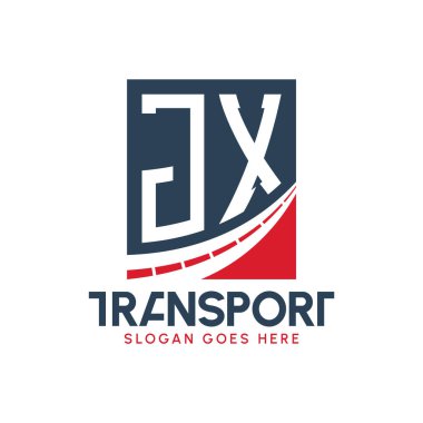 Harf JX Nakliye Logosu Tasarımı. Modern JX Taşımacılık, Ulaştırma Şirketi ve Filo İşletmeleri Logosu