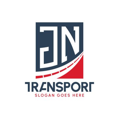 Harf JN Nakliye Logosu Tasarımı. Modern JN Yol Teslimat, Ulaştırma Şirketi ve Filo İşletmeleri Logosu