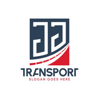 Harf JJ Nakliye Logosu Tasarımı. Modern JJ Kargo, Taşımacılık Şirketi ve Filo İşletmeleri Logosu