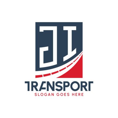 Harf JI Nakliye Logosu Tasarımı. Modern JI Road Teslimat Logosu, Ulaştırma Şirketi ve Filo İşletmeleri