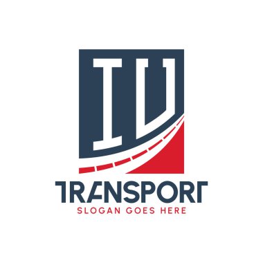 IU Taşımacılık Logosu Tasarımı. Modern IU Kargo Logosu, Ulaştırma Şirketi ve Filo İşletmeleri