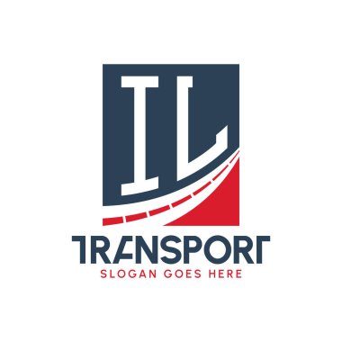 Harf IL Nakliye Logosu Tasarımı. Modern IL Karayolu Teslimat, Ulaştırma Şirketi ve Filo İşletmeleri Logosu