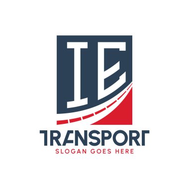 Harf IE Nakliye Logosu Tasarımı. Modern IE Karayolu Teslimat Logosu, Ulaştırma Şirketi ve Filo İşletmeleri