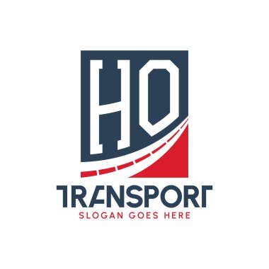 Harf HO Taşımacılık Logosu Tasarımı. Modern HO Kargo, Ulaştırma Şirketi ve Filo İşletmeleri Logosu