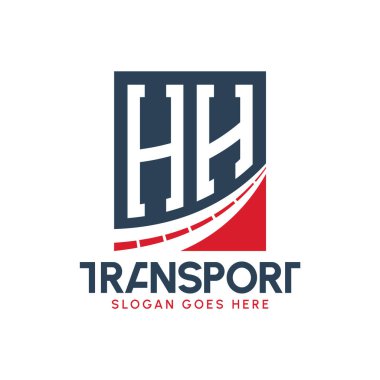 Harf HH Nakliye Logosu Tasarımı. Modern HH Road Teslimat Logosu, Ulaştırma Şirketi ve Filo İşletmeleri