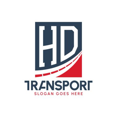 Harf HD Nakliye Logosu Tasarımı. Modern HD Taşımacılık, Ulaştırma Şirketi ve Filo İşletmeleri Logosu
