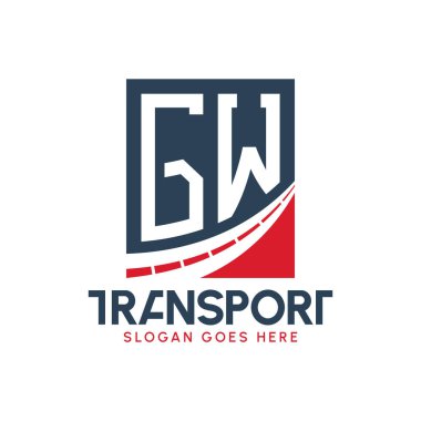 Harf GW Nakliye Logosu Tasarımı. Modern GW Kargo, Nakliye Şirketi ve Filo İşletmeleri Logosu