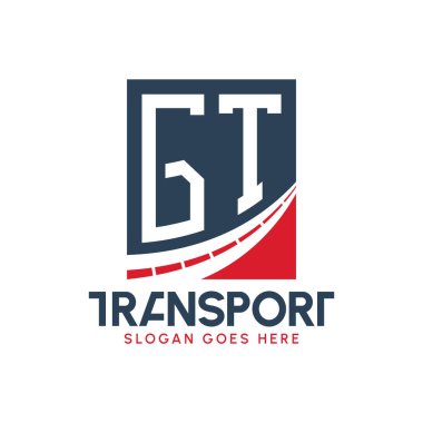 Harf GT Nakliye Logosu Tasarımı. Modern GT Kargo, Ulaştırma Şirketi ve Filo İşletmeleri Logosu