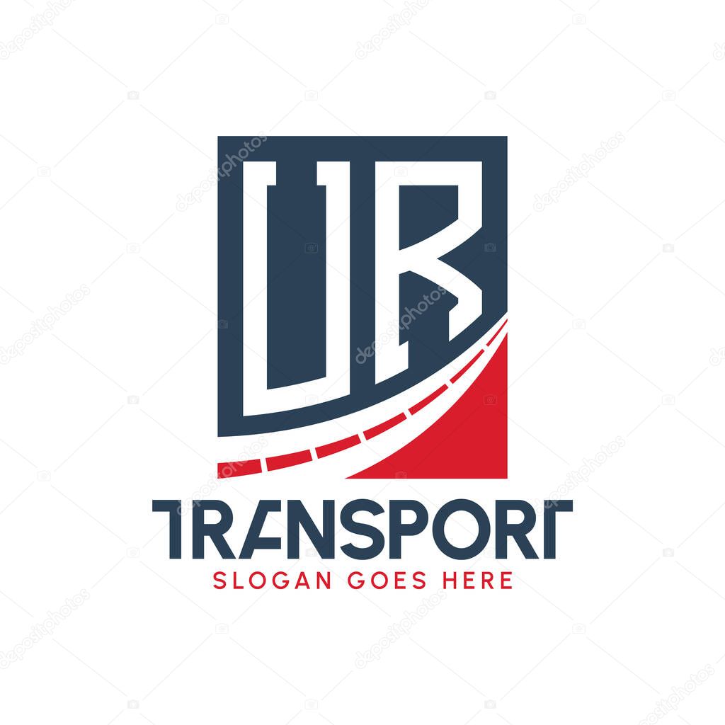 Letter UR Transport Logo Design. Modern UR Road Logo for Delivery, Transport Company and Fleet Business