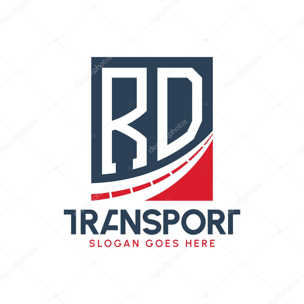 Letter RD Transport Logo Design. Modern RD Road Logo for Delivery, Transport Company and Fleet Business