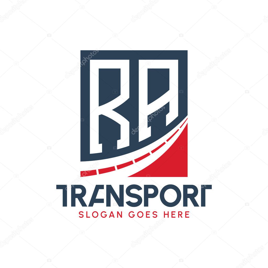 Letter RA Transport Logo Design. Modern RA Road Logo for Delivery, Transport Company and Fleet Business