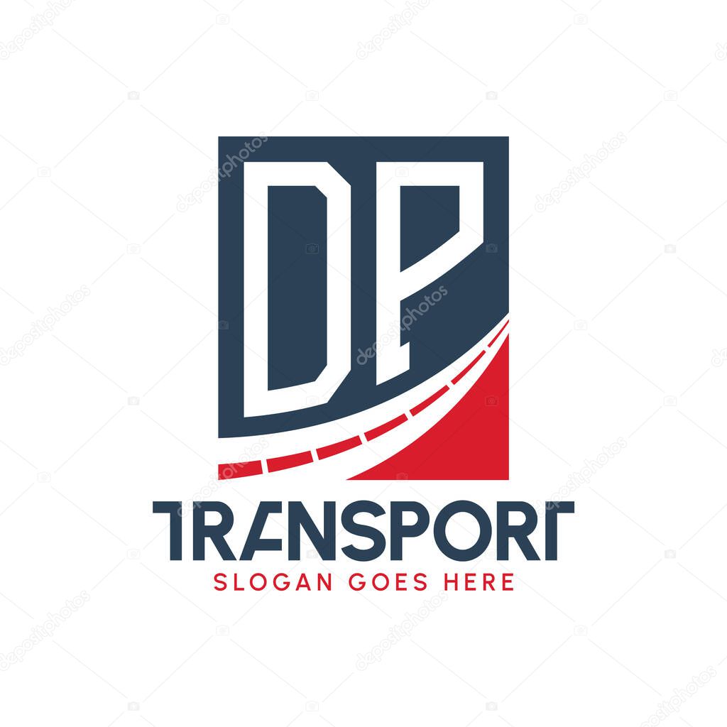 Letter DP Transport Logo Design. Modern DP Road Logo for Delivery, Transport Company and Fleet Business
