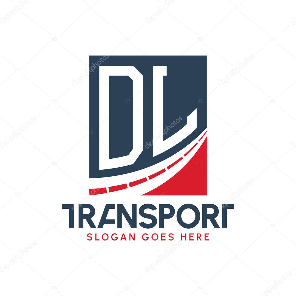 Letter DL Transport Logo Design. Modern DL Road Logo for Delivery, Transport Company and Fleet Business