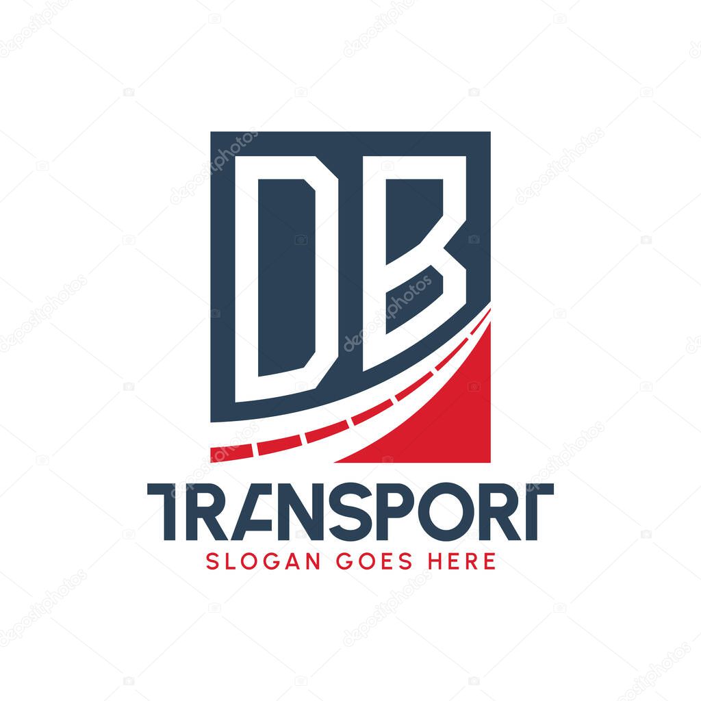 Letter DB Transport Logo Design. Modern DB Road Logo for Delivery, Transport Company and Fleet Business
