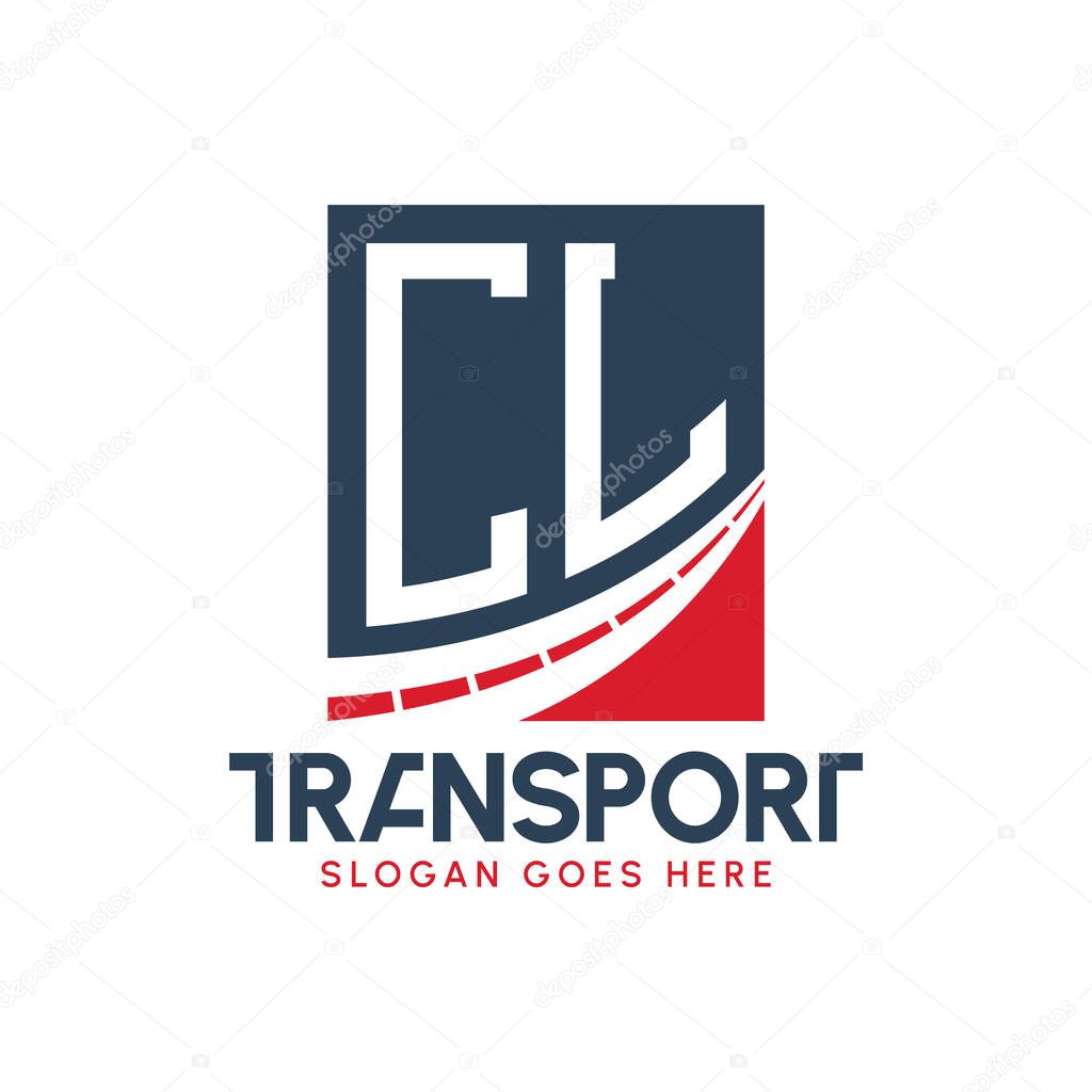 Letter CL Transport Logo Design. Modern CL Road Logo for Delivery, Transport Company and Fleet Business