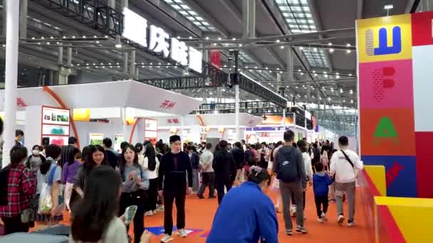Shenzhen China Diciembre 2023 Personas Que Asisten Expo Mundial Alimentos — Vídeos de Stock