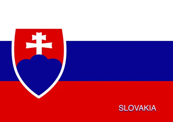 Flaggor Världen För Skola Med Namn Land Slovakien — Stockfoto